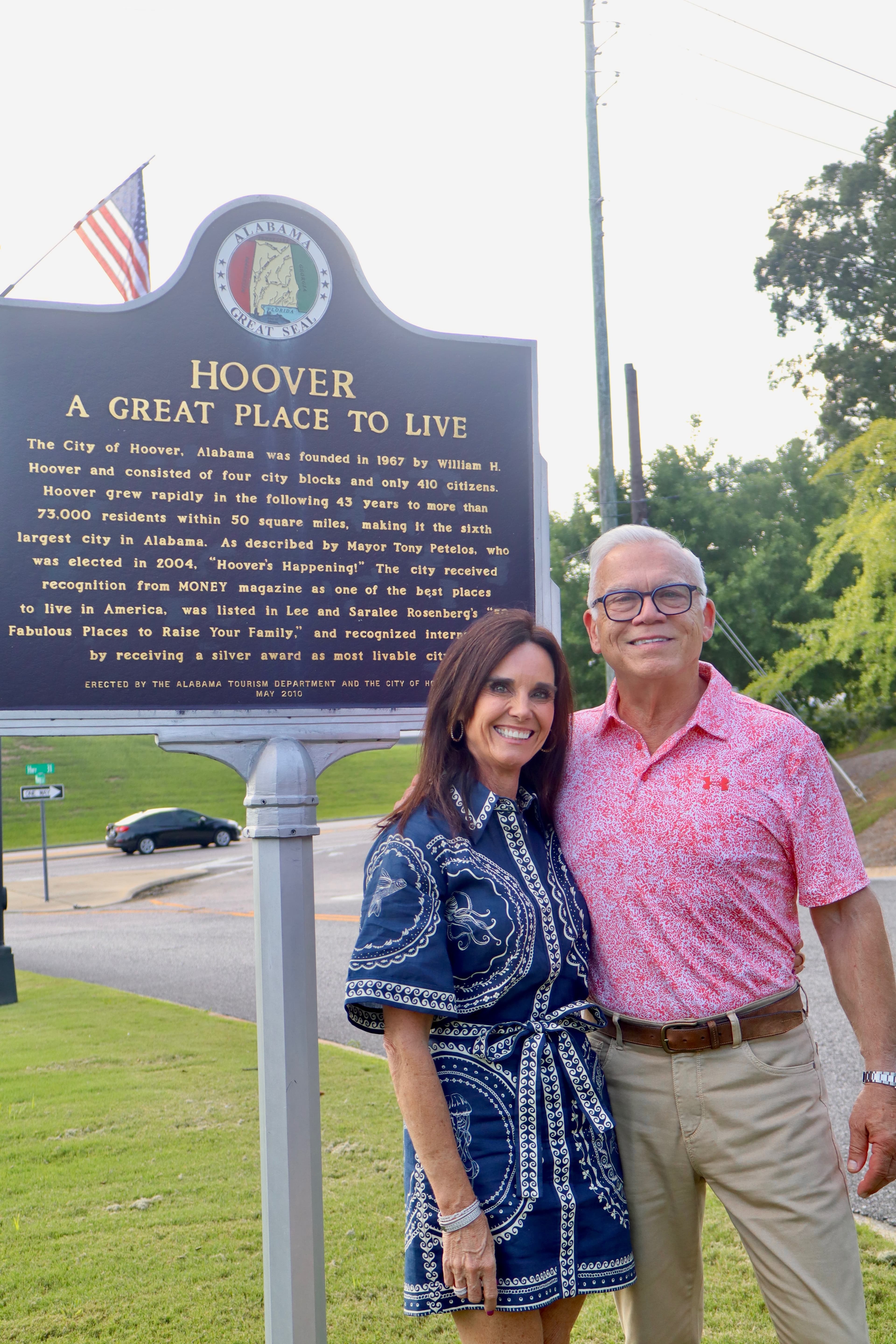 Nick Derzis, right, announced his candidacy for Hoover mayor.