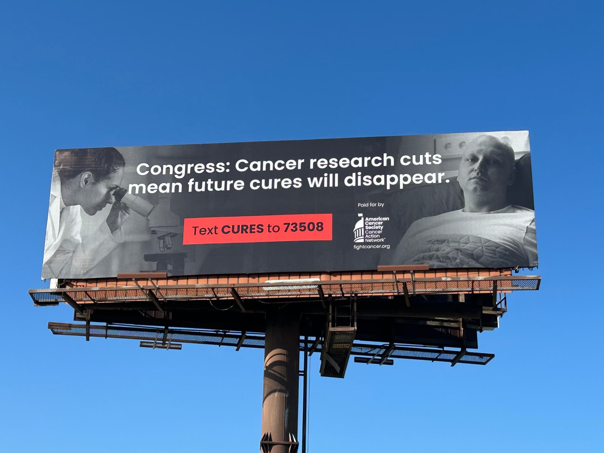 An American Cancer Society billboard.