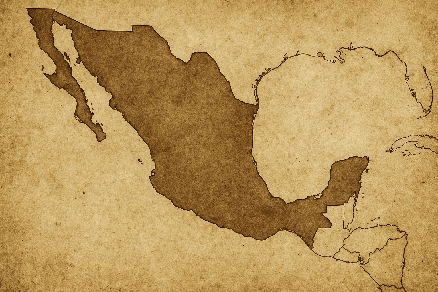 Rendering of a map of the Mexican-American border.