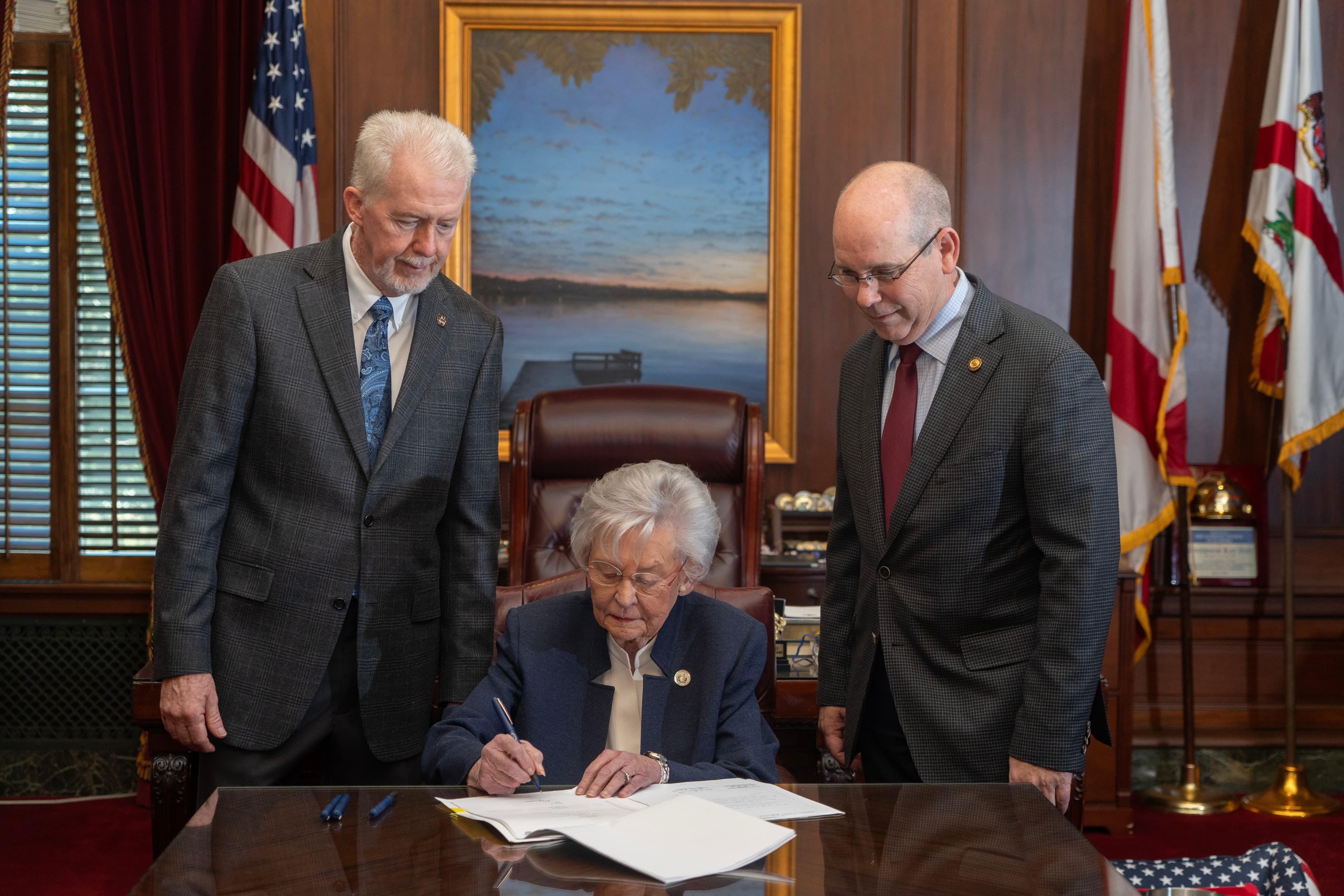 Governor Kay Ivey signs House Bill 161, the App Store Accountability Act, on February 18, 2026.