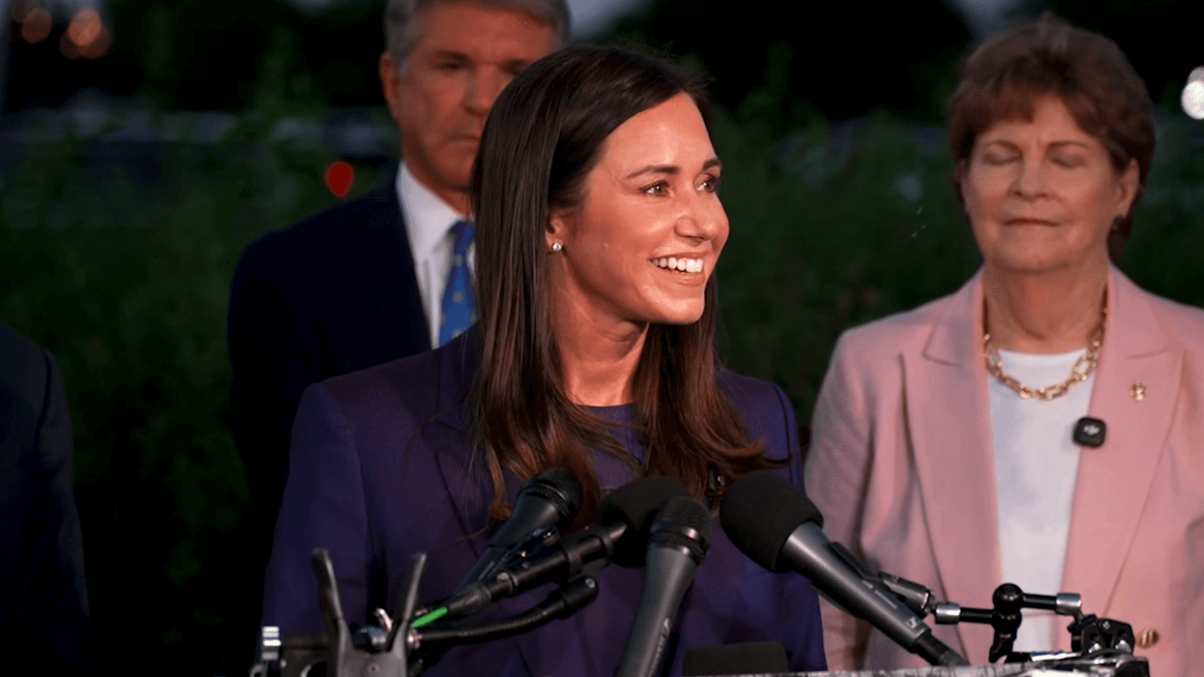 U.S. Sen. Katie Britt celebrates House passage of the Lindsey O. Graham Sanctioning Russia and Iran Act of 2026. Wednesday, Sep. 16, 2026.