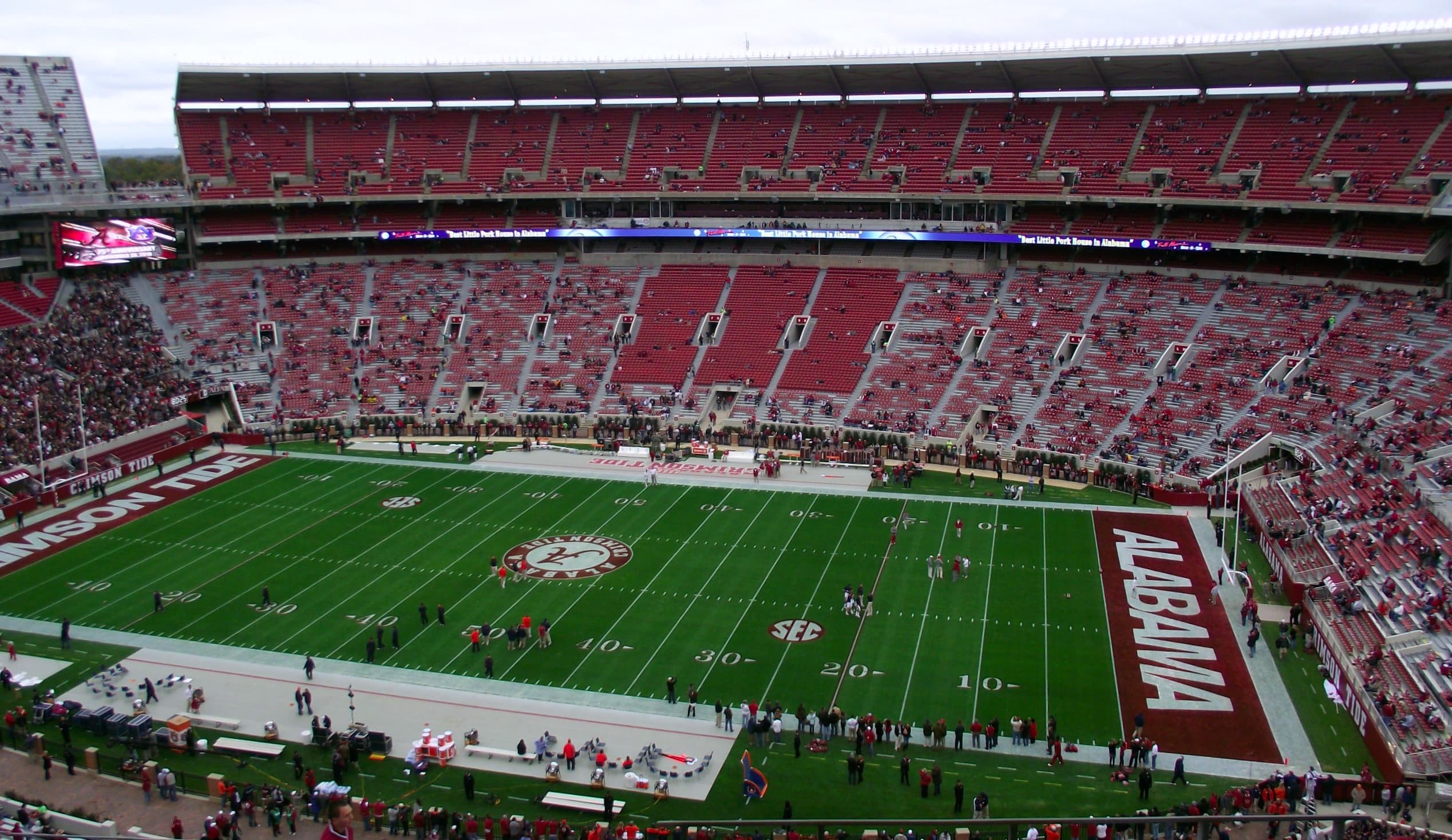 Bryant-Denny Stadium during an Alabama football game.