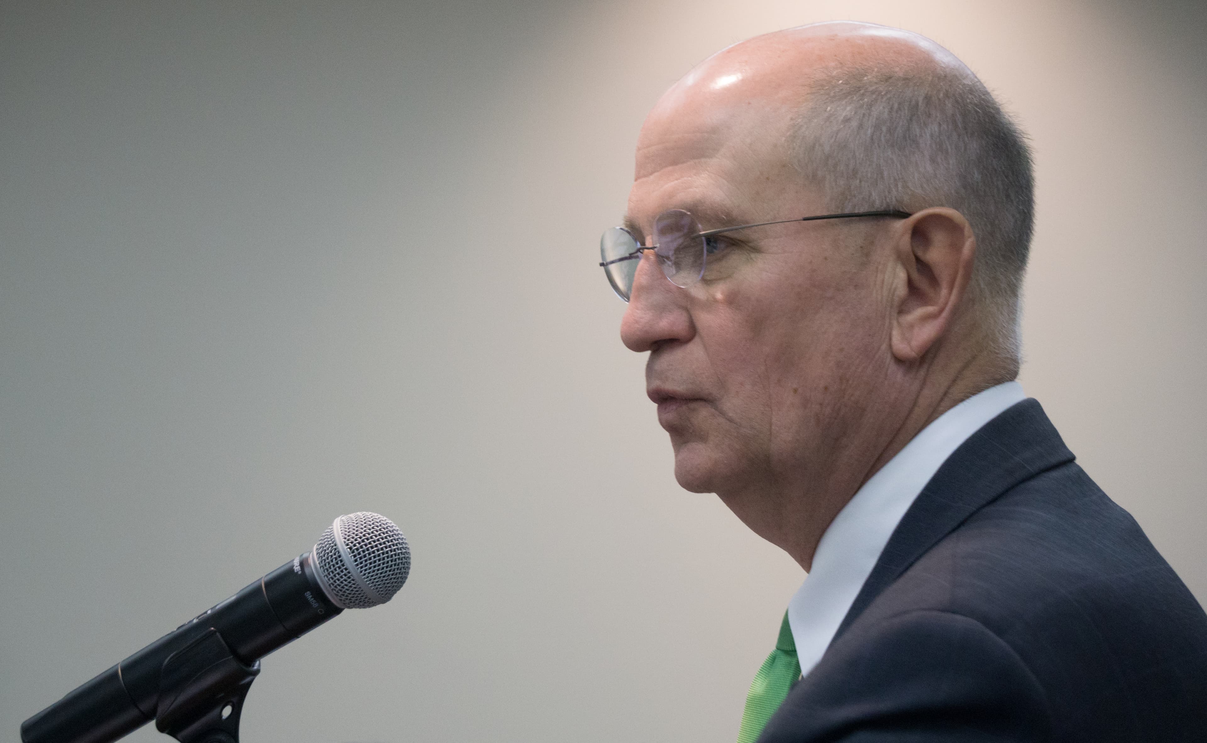 Sen. Larry Stutts speaks at a Senate committee meeting on Feb. 28, 2018.