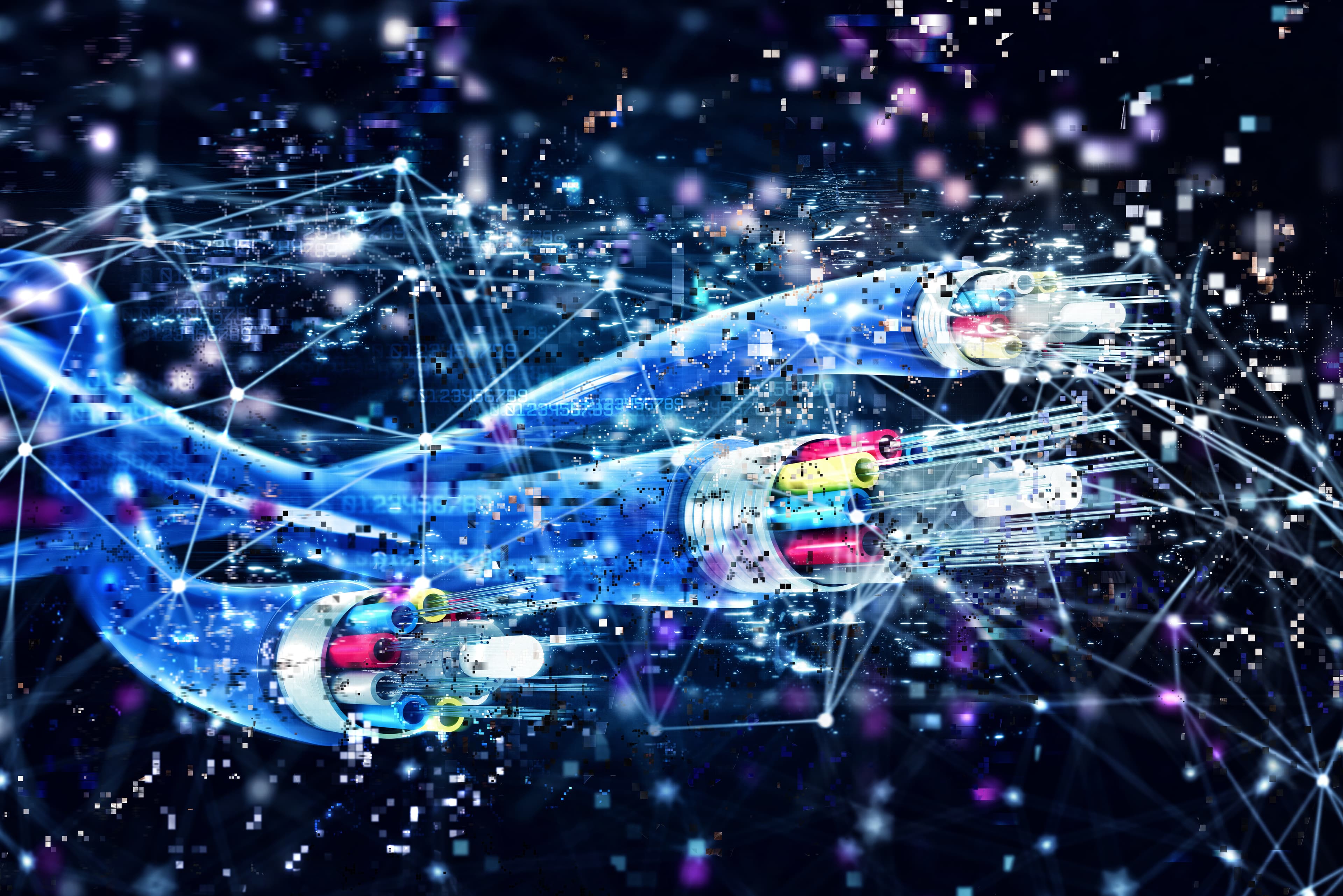 An illustration of fiber optic cables. (STOCK PHOTO)
