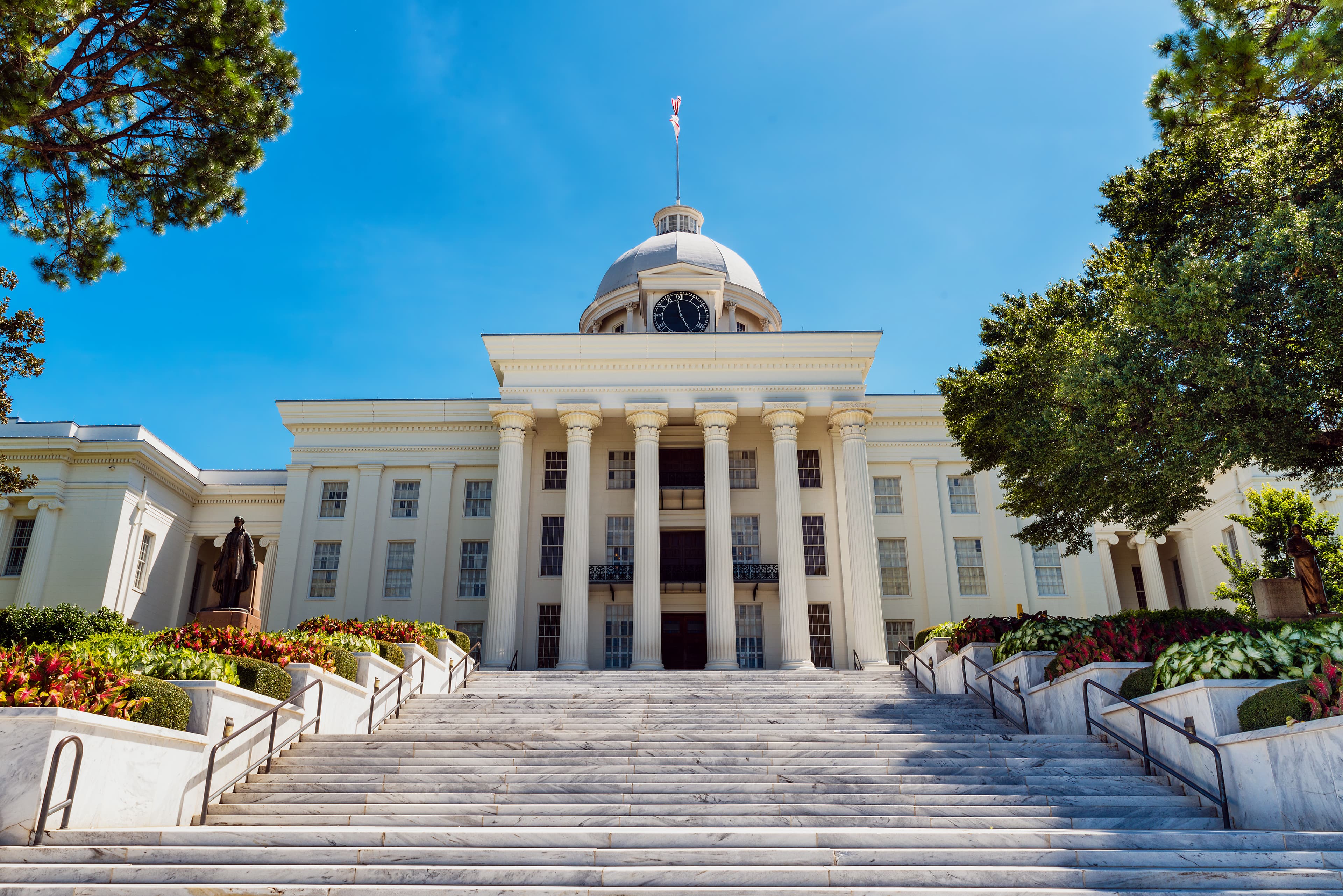 A view of the state Capitol Building in Montgomery, Alabama.