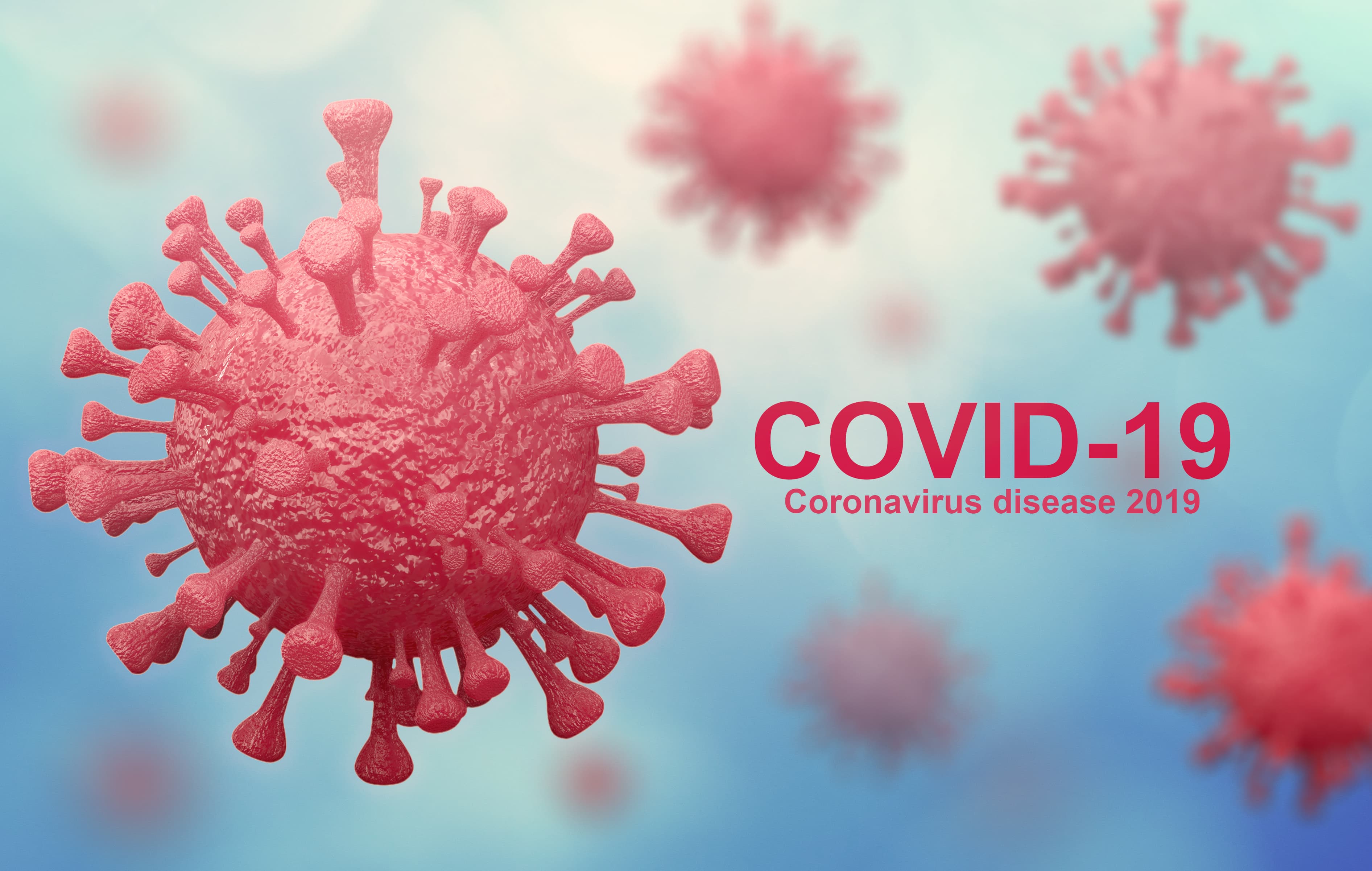 coronavirus name covid 19 isolated on white background - 3d rendering