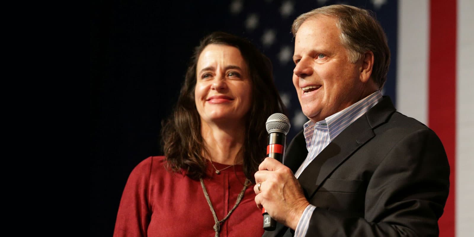 Sen. Doug Jones, D-Alabama, and his wife, Louise Jones.