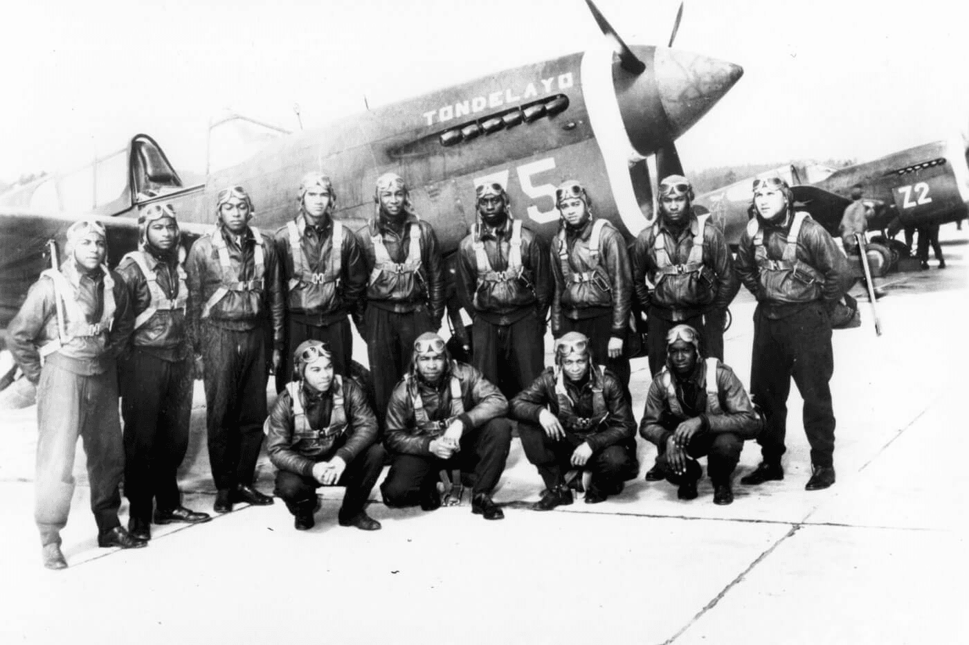 A photograph of the Tuskegee Airmen.