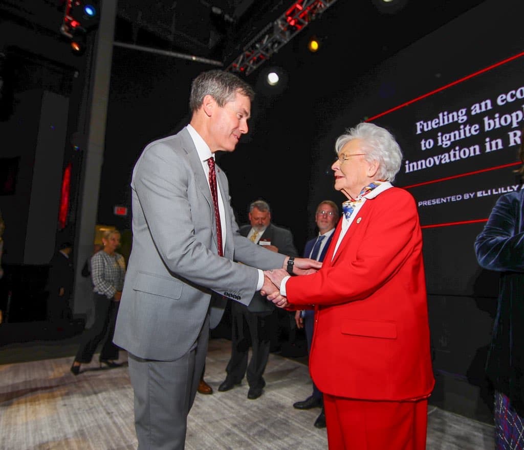 Alabama Gov. Kay Ivey accepts the 2026 Silver Shovel Award.
